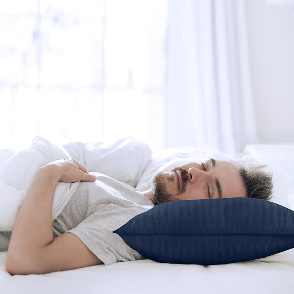 Bedding Bed Pillows for Sleeping King Size (Navy) Set of 2 Cooling Hotel… - Picture 7 of 8